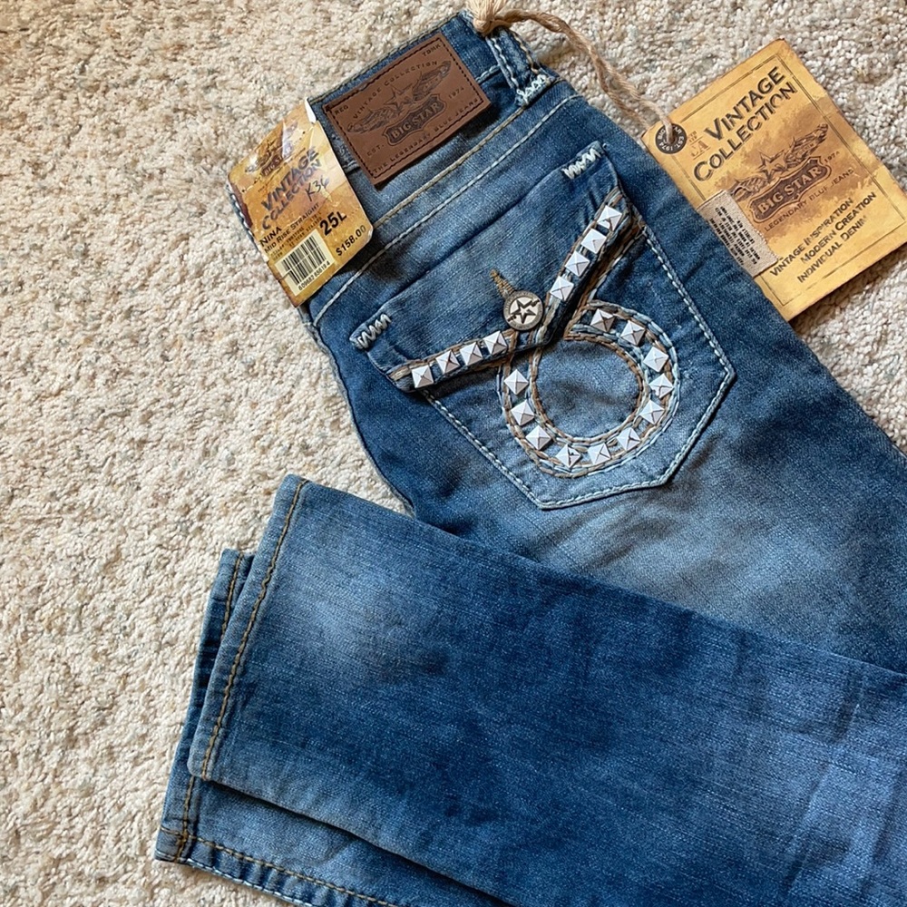 Big Star women’s jeans Nina mid rise straight 25L